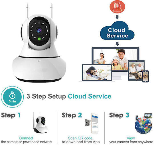 Factory HS-8100 IP Κάμερα Παρακολούθησης Wi-Fi HD 720P