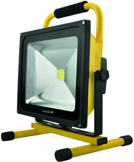 Avide Προβολέας Εργασίας Επαναφορτιζόμενος LED IP65 με Φωτεινότητα έως 650lm ABRFLNW-30W