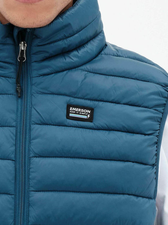 Безръкавно Зимно Puffer Водоустойчиво Синьо Мъжко Яке