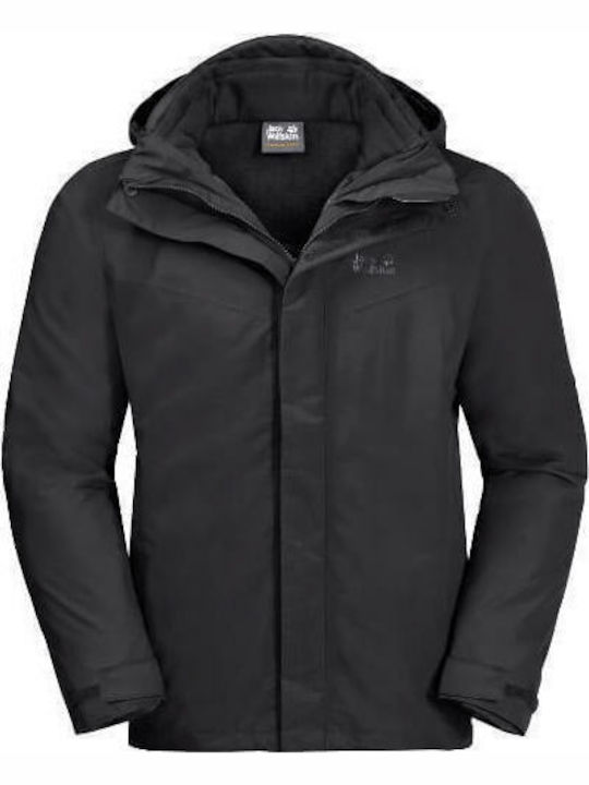 Geci Barbati Gotland 3 În 1 Sezon Iarna Hardshell Waterproof și cu protecție împotriva vântului Negru