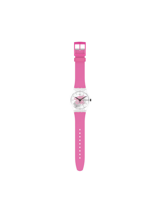 Swatch Daze Ceas Baterie cu Roz Brățară din cauciuc