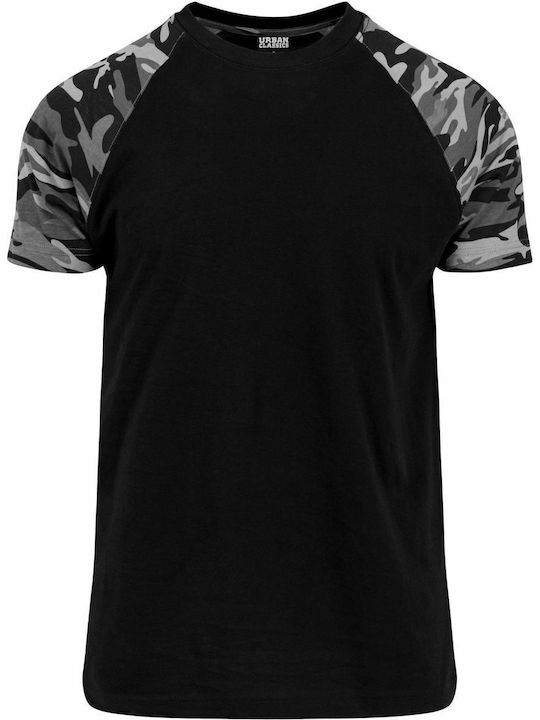 Contrast T-shirt Μαύρο