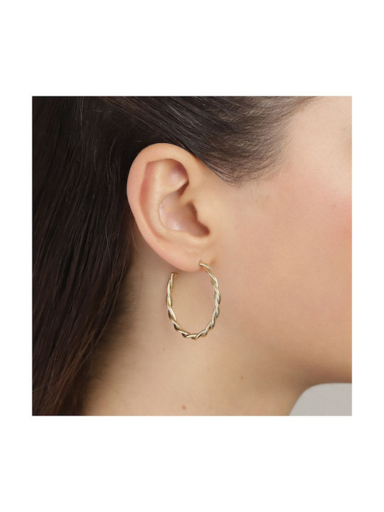 Pilgrim Naja Earrings Hoops Gold Plated