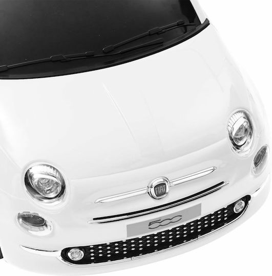 Fiat 500 Cu Un Loc Cu Telecomandă Licențiat 6 Volți Alb Pentru 3+ Ani