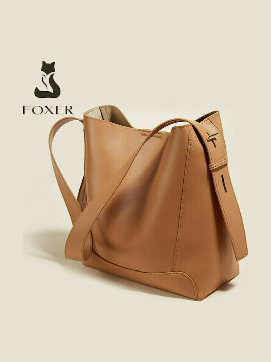 Leather Women's Bag Shopper Shoulder Brown