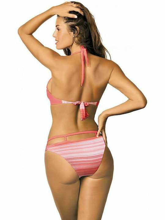 Marko Brenda Bikini-Set Gestreift Rosa