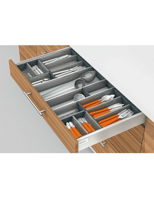 Blum Orga Line Schubladenteiler Inox in Silber Farbe 48x90cm