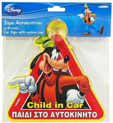 Auto Gs Boy Baby on Board Car Sign Κόκκινο with Suction Cup Goofy