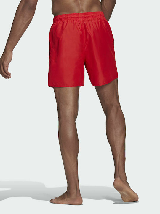 Solid Men's Swimwear Shorts Red