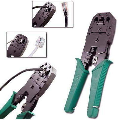 Tuosen Ethernet Internet Cable Crimping Plier RJ12, RJ11, RJ45, RJ10 with Cable Cutter RJ45,RJ11,RJ12 (Length 192mm)