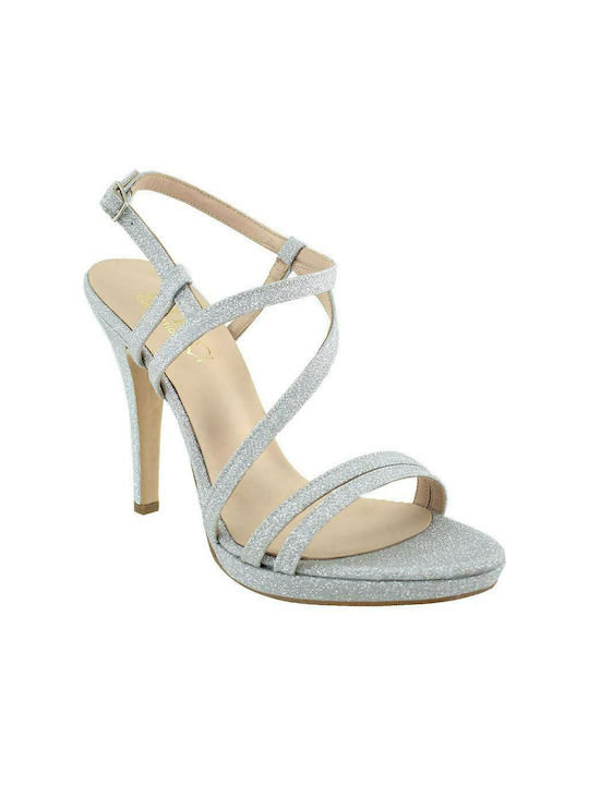 Ellen Fabric Women's Sandals Silver