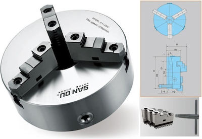 Sanou K11A250 Τσοκ ∅250mm Με 3 Σιαγόνες Τόρνου