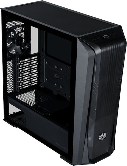 CoolerMaster MasterBox 500 Gaming Midi Tower Κουτί Υπολογιστή με Πλαϊνό Παράθυρο και RGB Φωτισμό Μαύρο