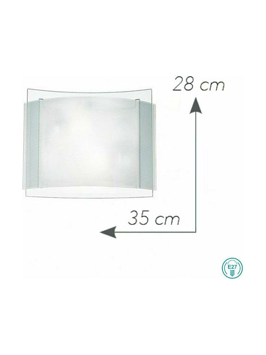 Fan Europe Righe PL30 Classic Glass Ceiling Light with Socket E27 35pcs White I-RIGHE/PL30