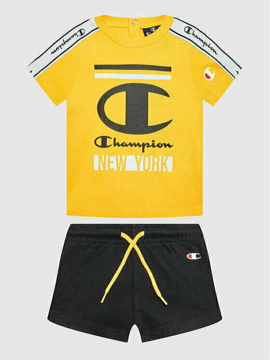 Champion Kids Set with Shorts Summer 2pcs Yellow