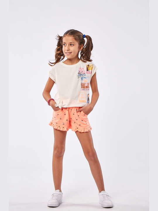 Εβίτα Kids Set with Shorts Summer 2pcs Orange