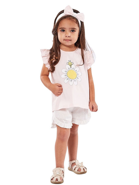 Εβίτα Kids Set with Shorts Summer 2pcs Pink