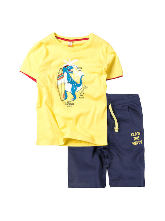 Reflex Kids Set with Shorts Summer 2pcs Yellow