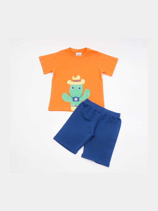 Trax Kids Set with Shorts Summer 2pcs Orange