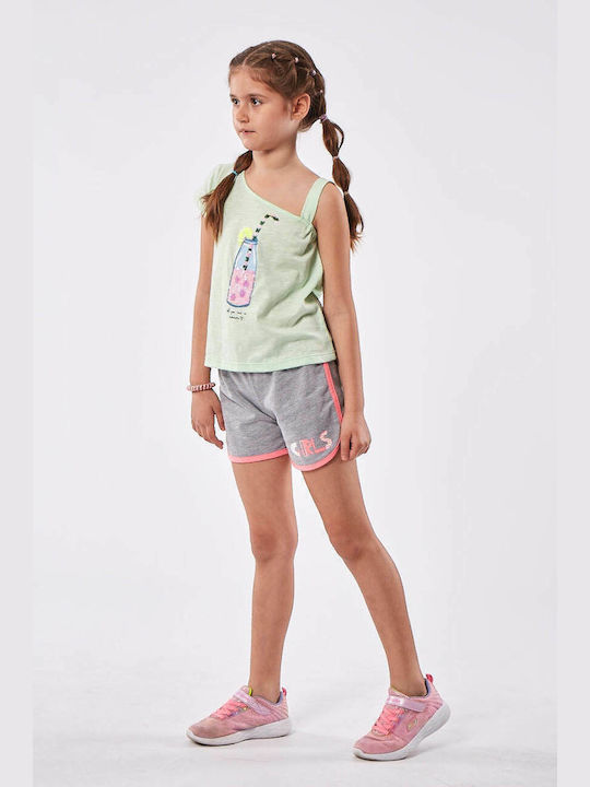 Εβίτα Kinder Set mit Shorts Sommer 2Stück Grün