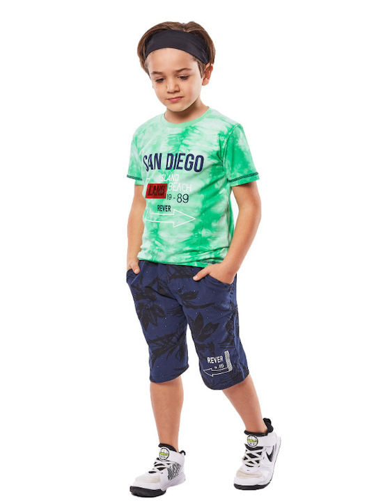 Hashtag Kids Set with Shorts Summer 2pcs Green