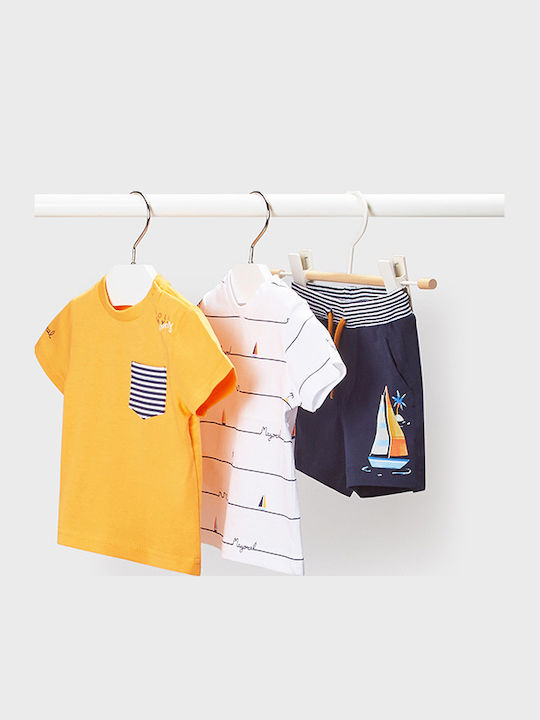 Kids' Set with Shorts Summer 3pcs Orange