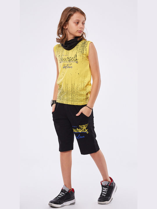 Hashtag Kids Set with Shorts Summer 2pcs Yellow