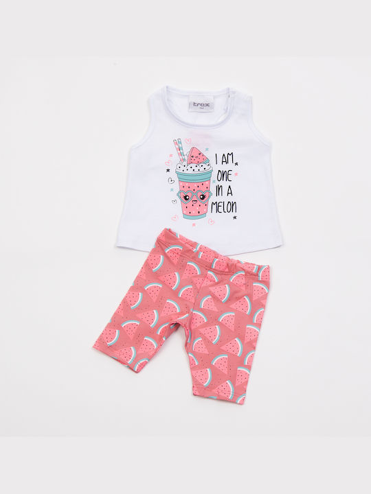 Trax Kinder Set mit Leggings Sommer 2Stück Weiß