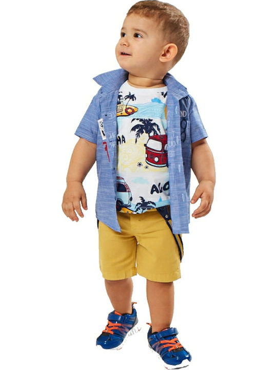 Hashtag Kids Set with Shorts Summer 3pcs Multicolour