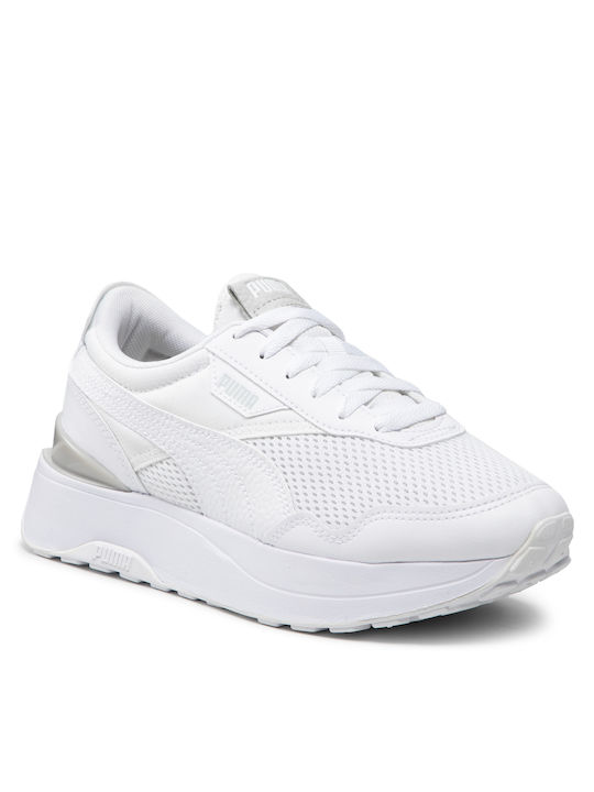 Puma Cruise Rider Γυναικεία Flatforms Sneakers Λευκά