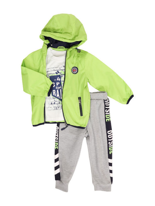 New College Kids Set with Pants & Jacket Winter 3pcs Green