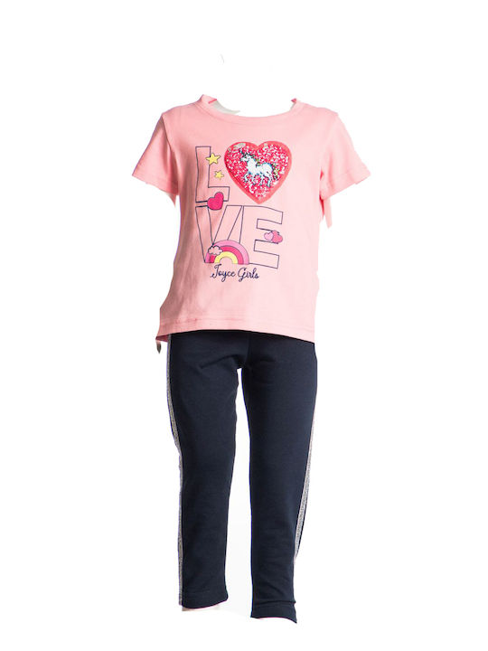 Joyce Kids Set with Leggings Summer 2pcs Pink