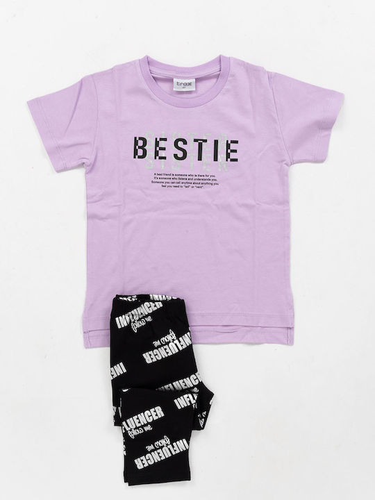 Trax Kids Clothing Set with Lilac Leggings 2 Pieces