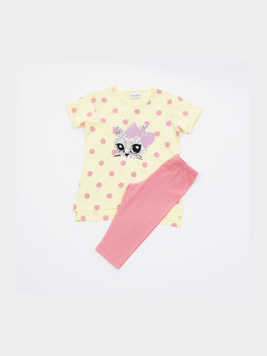 Trax Kinder Set mit Leggings Sommer 2Stück Gelb