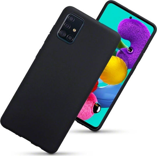iLike Matt Back Cover Σιλικόνης 1.2mm Μαύρο (Galaxy A51)