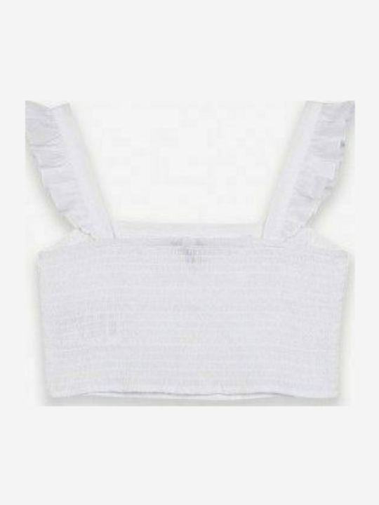 Kids' Crop Top Sleeveless White