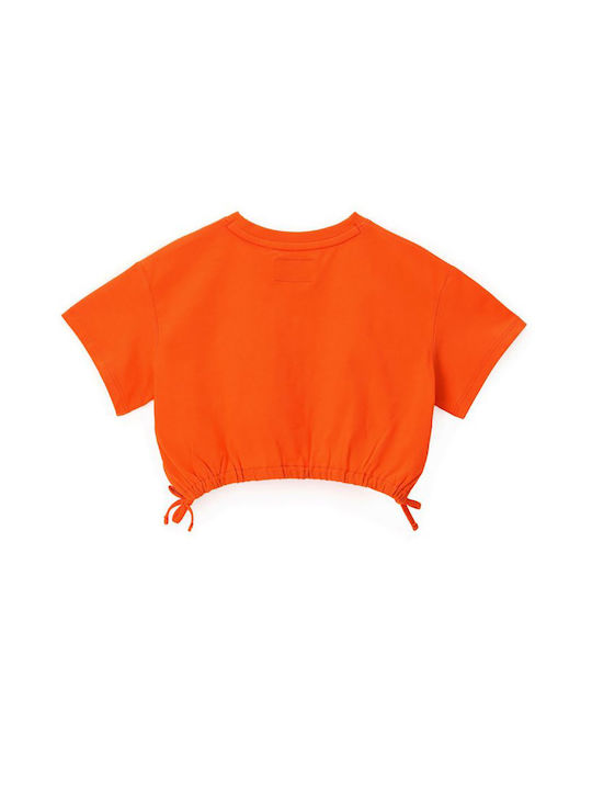 Original Marines Kids Crop Top Short Sleeve Orange