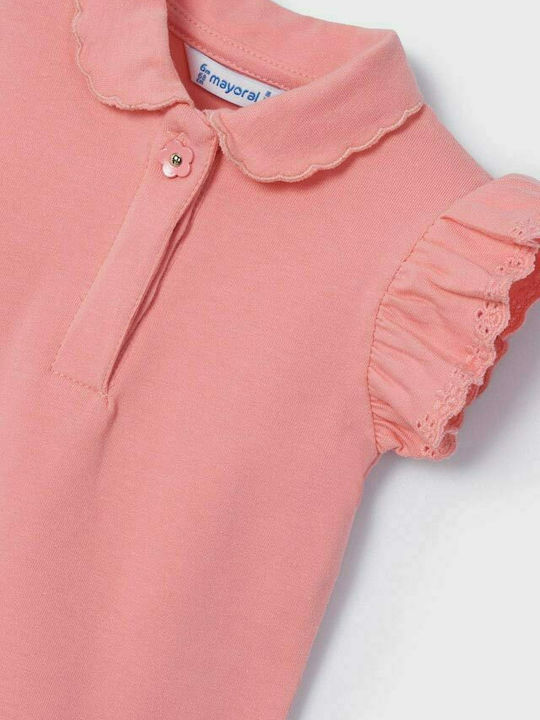 Mayoral Kids Polo Short Sleeve Pink