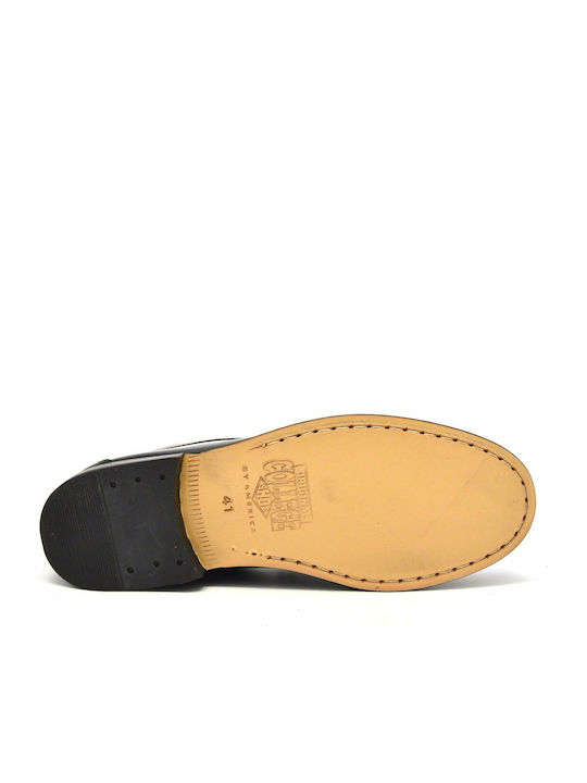 0130 Men's Leather Loafers Black