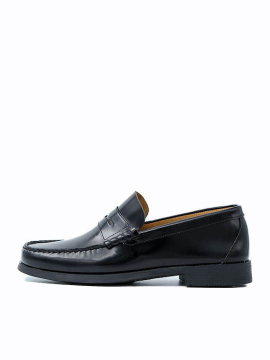 0131 Δερμάτινα Ανδρικά Loafers σε Μαύρο Χρώμα