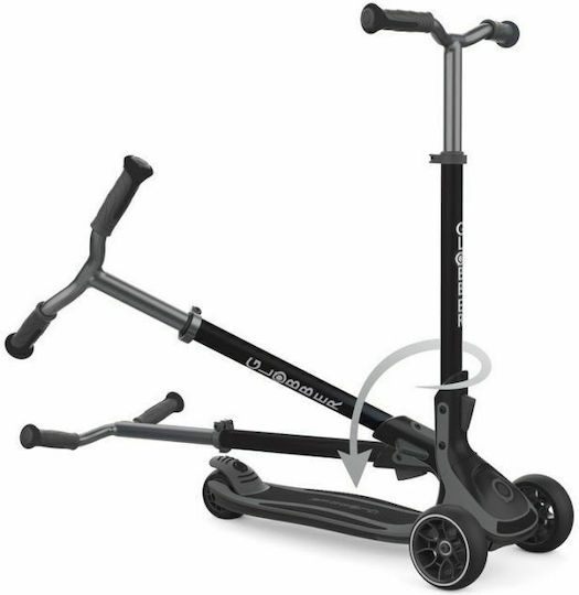 Globber Kids Scooter Foldable Ultimum 3-Wheel for 5+ Years Black