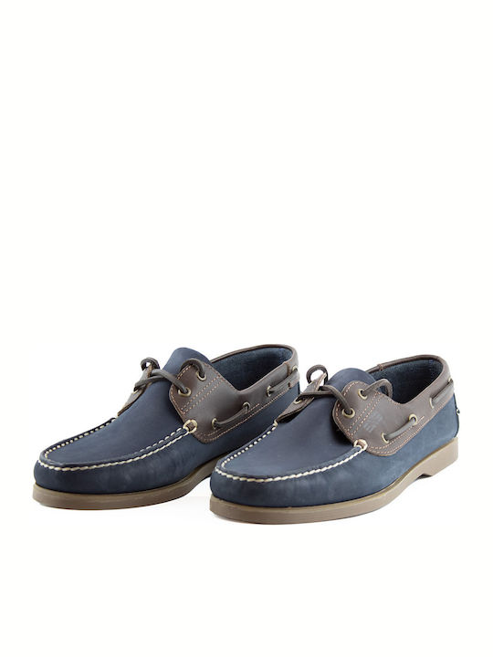 0450 Δερμάτινα Ανδρικά Boat Shoes σε Μπλε Χρώμα