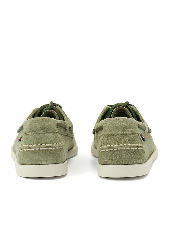 Portland Docksides Men's Suede Boat Shoes Green