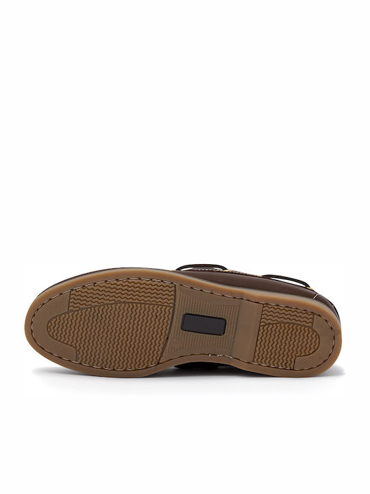 Men's Leather Boat Shoes Brown