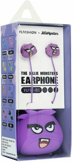 Jellie Monster Tiger YLFS-01 In-ear Handsfree with 3.5mm Connector Purple