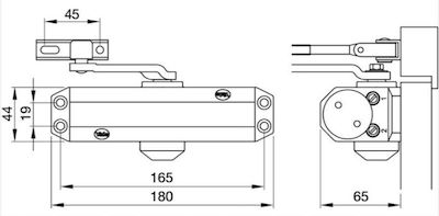 Yale 3000 Door Return Mechanism for Doors up to 95cm and 60kg Silver