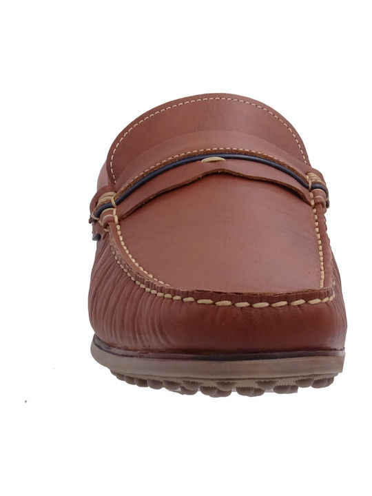 Δερμάτινα Ανδρικά Loafers σε Ταμπά Χρώμα