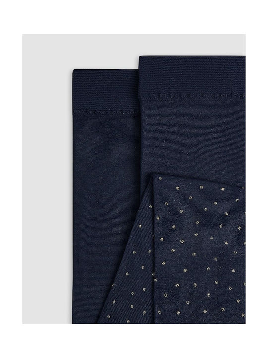 Abel & Lula Polka Dot Kids Tight Navy Blue