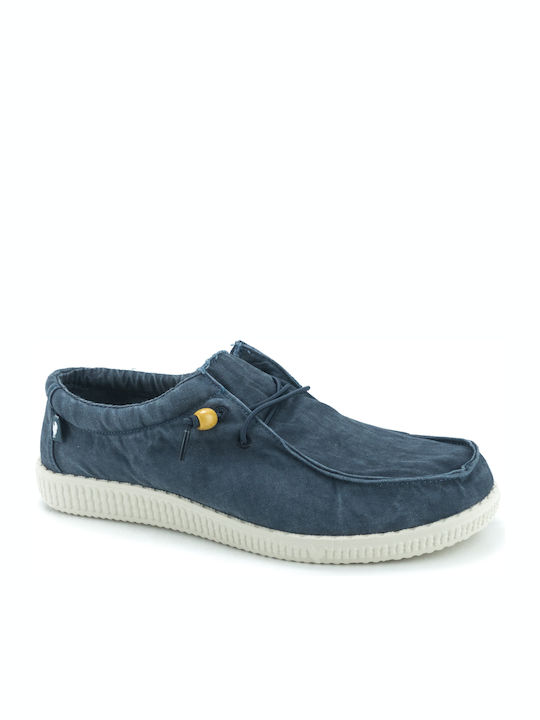 Walk In Pitas Men's Moccasins Blue