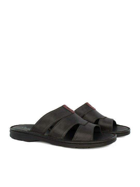 Castor Anatomic Leder Herrensandalen in Schwarz Farbe